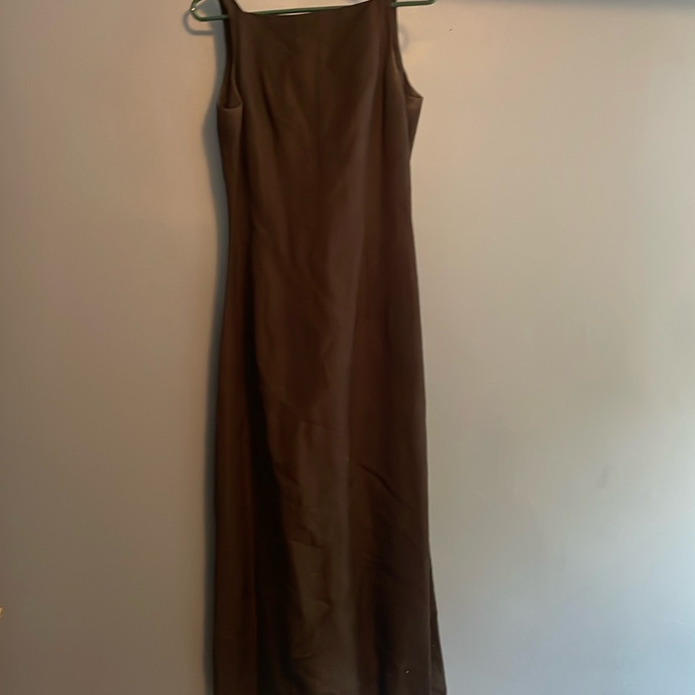Banana Republic long linen black dress